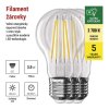 LED žárovka Filament A60 A CLASS/ E27 / 3,8 W (60 W) / 806 lm / teplá bílá