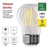 LED žárovka Filament A CLASS A60 / E27 / 5 W (75 W) / 1 060 lm / neutrální bílá