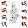 Prodlužovací kabel 5 m / 5 zásuvek / bílý / PVC / 1,5 mm2