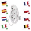 Prodlužovací kabel 1,5 m / 3 zásuvky / bílý / PVC / 1,5 mm2
