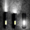 Solight LED nabíjecí kapesní svítilna se zoomem, 100lm + 70lm, Li-Ion, USB, černá