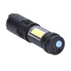 Solight LED nabíjecí kapesní svítilna se zoomem, 100lm + 70lm, Li-Ion, USB, černá
