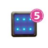 DEKORA 4 dekorativní LED svítidlo  nerez - modrá