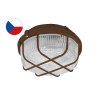 KRUH přisazené stropní a nástěnné kruhové svítidlo 100W  hnědá, transp.