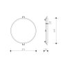 Vestavné/přisazené LED svítidlo 24W DOWNLIGHT ROUND IP66 - neutrální bílá