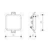 Vestavné/přisazené LED svítidlo 6W DOWNLIGHT SQUARE IP66 - teplá bílá