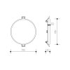 Vestavné/přisazené LED svítidlo 12W (stmívatelné) DOWNLIGHT ROUND IP66 DIM - neutrální