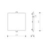Vestavné/přisazené LED svítidlo 24W DOWNLIGHT SQUARE IP66 - teplá bílá