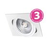 Výklopný LED podhled VP COB bodovka 18W, hranatý bílý - teplá bílá