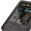 Solight meteostanice, barevný LCD, vnitřní/venkovní teplota a vlhkost, tlak, RCC, černá