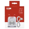 Prodlužovací kabel - kostka 2 m / 2 zásuvky / bílý / 2×USB-A + 1×USB-C+Qi / 1,5 mm2
