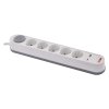 Prodlužovací kabel 3 m / 5 zásuvky / s vypínačem / bílý / 1× USB-A + 1× USB-C / 1,5 mm2