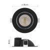 LED bodové svítidlo GERI 6,5W 700LM IP20 CCT černá