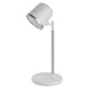LED stolní lampa ABBIE, nabíjecí, bílá
