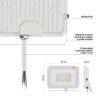 LED reflektor SIMPO 30W, bílý, IP65, 3000 lm, neutrální bílá