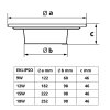 LED nástěnné svítidlo EKLIPSO W bílé - 18W