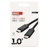 Nabíjecí a datový kabel USB-C 3.1 / USB-C 3.1, 1 m, černý