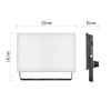 LED reflektor TAMBO, 50 W, 5000 lm, IP65, černý