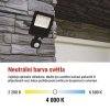 LED reflektor VISIO s pohybovým čidlem, 30 W, černý, neutrální bílá