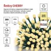 LED vánoční cherry řetěz – kuličky, 20 m, venkovní i vnitřní, teplá bílá, programy,časovač