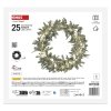 LED dekorace - věnec jmelí, 3x AA, teplá bílá, časovač