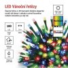 LED vánoční řetěz, 18 m, venkovní i vnitřní, multicolor, programy, časovač