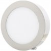 Chromový kruhový přisazený LED panel 225mm 18W teplá bílá