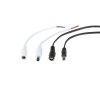 DC konektor napájecí s kabelem - Bílá 14cm (samice)