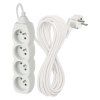 Prodlužovací kabel 7 m / 4 zásuvky / bílý / PVC / 1 mm2
