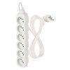 Prodlužovací kabel 2 m / 6 zásuvek / bílý / PVC / 1 mm2