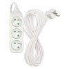 Prodlužovací kabel 7 m / 3 zásuvky / bílý / PVC / 1 mm2