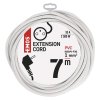 Prodlužovací kabel 7 m / 1 zásuvka / bílý / PVC / 1 mm2
