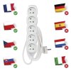 Prodlužovací kabel 1,5 m / 5 zásuvek / bílý / PVC / 1 mm2