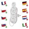 Prodlužovací kabel 5 m / 5 zásuvek / bílý / PVC / 1 mm2
