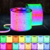 RGB LED Strip Flexible Lights SMD5050 Waterproof AC220V 230V 240V Neon Light Remote Control Party Living