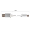 Nabíjecí a datový kabel USB-A 2.0 / USB-C 2.0, 1 m, bílý