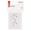 Zásuvka dvojnásobná, bílá