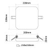 HZ36 LED panel 36W čtverec 228x228mm - Studená bílá