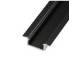 LED profil V5C - vestavný černý - Profil bez krytu 2m