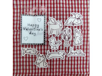 Samolepky - zamilovaná zvířátka