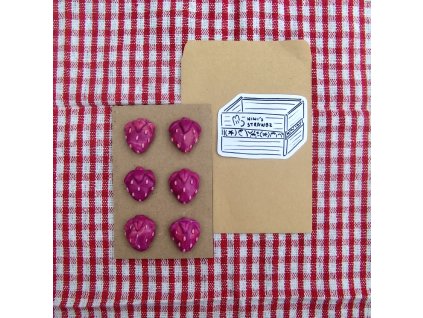 Sada 6 ks magnetek - jahůdky