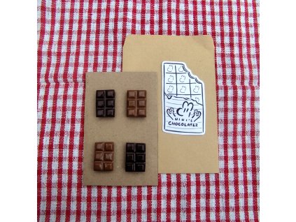 Sada 4 magnetek - čokoládky