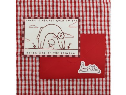 Valentýnské přáníčko - kočička