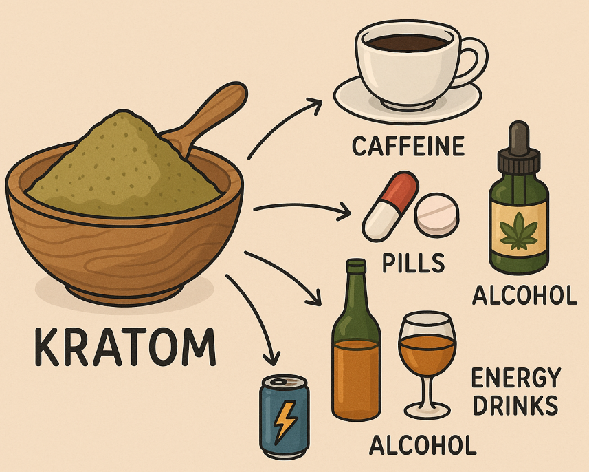 Mixování kratomu s ostatními látkami: Účinky, rizika a doporučení