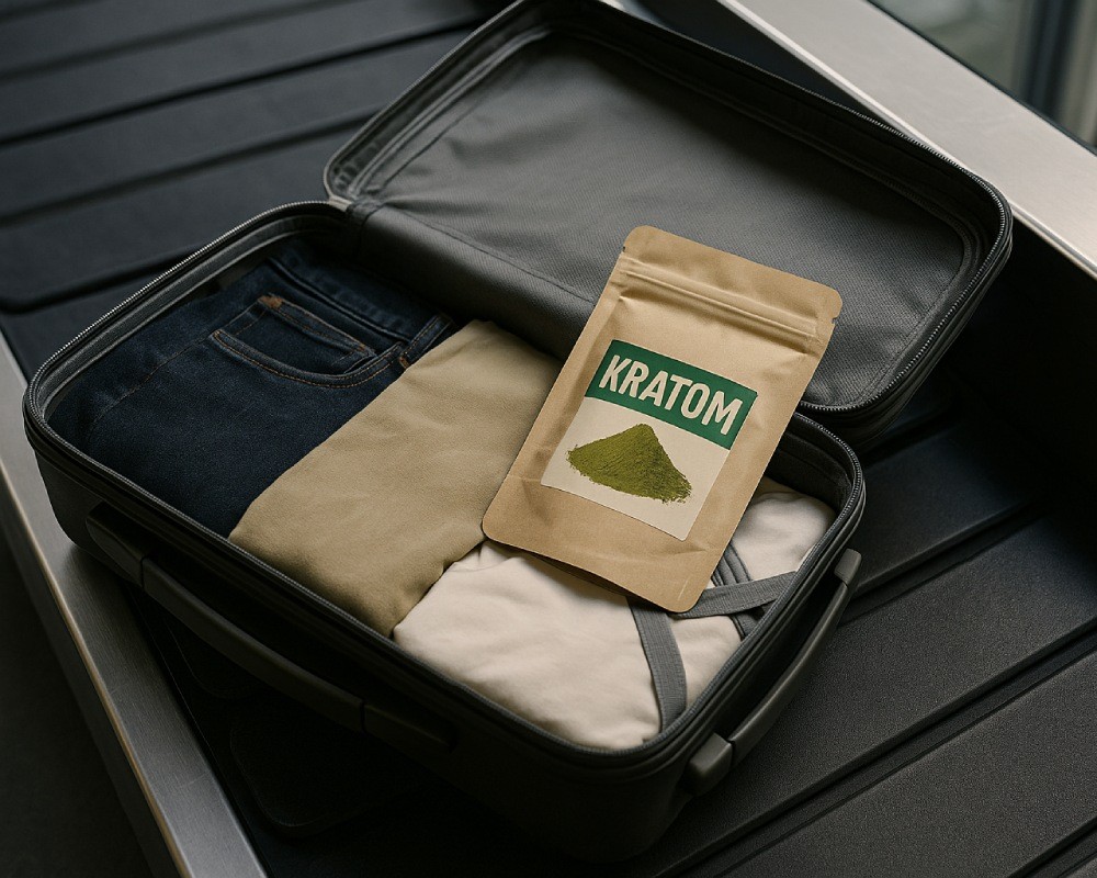 Kratom do letadla: Co potřebujete vědět, než se vydáte na cestu?
