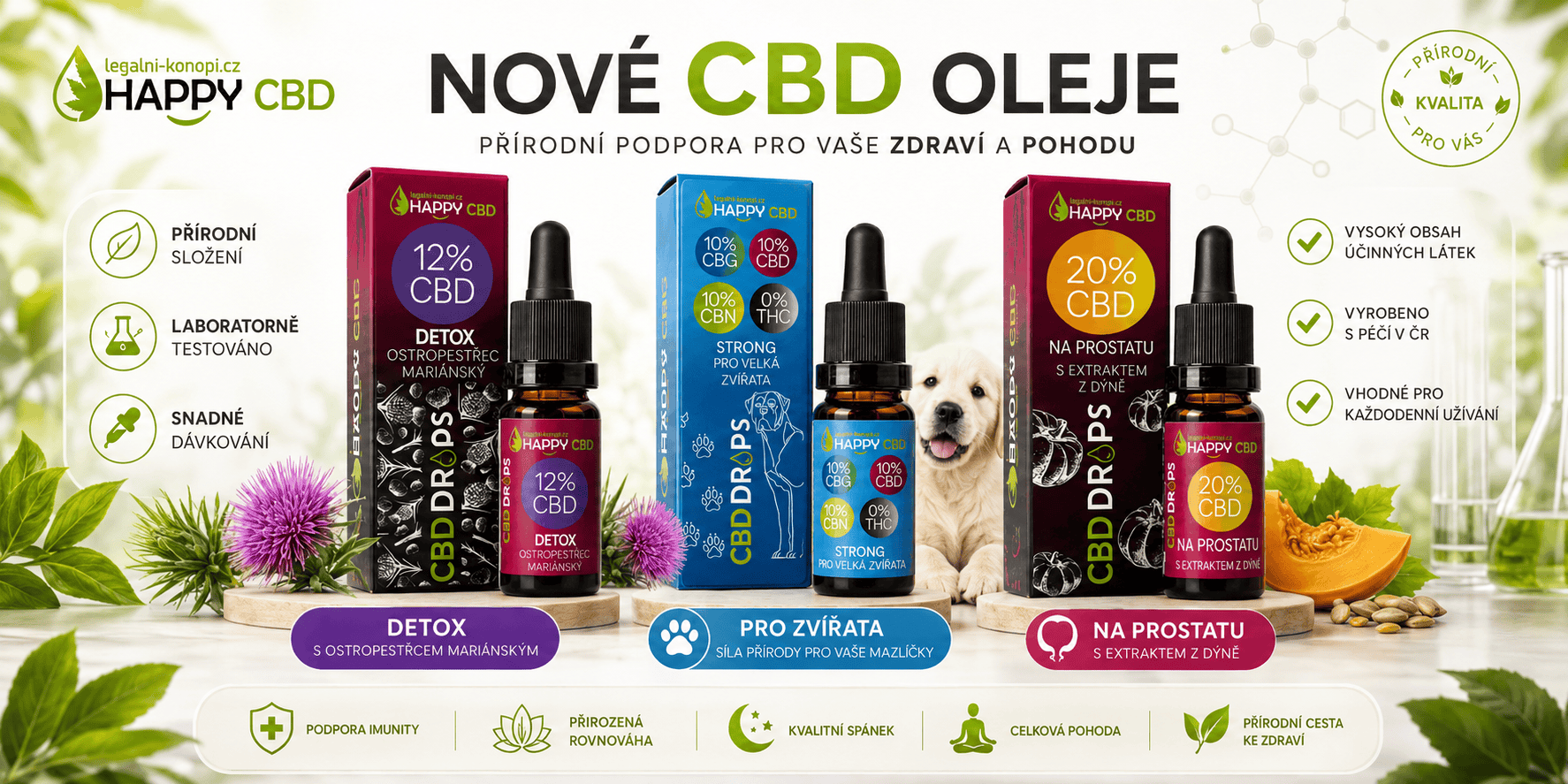 Nové oleje CBD