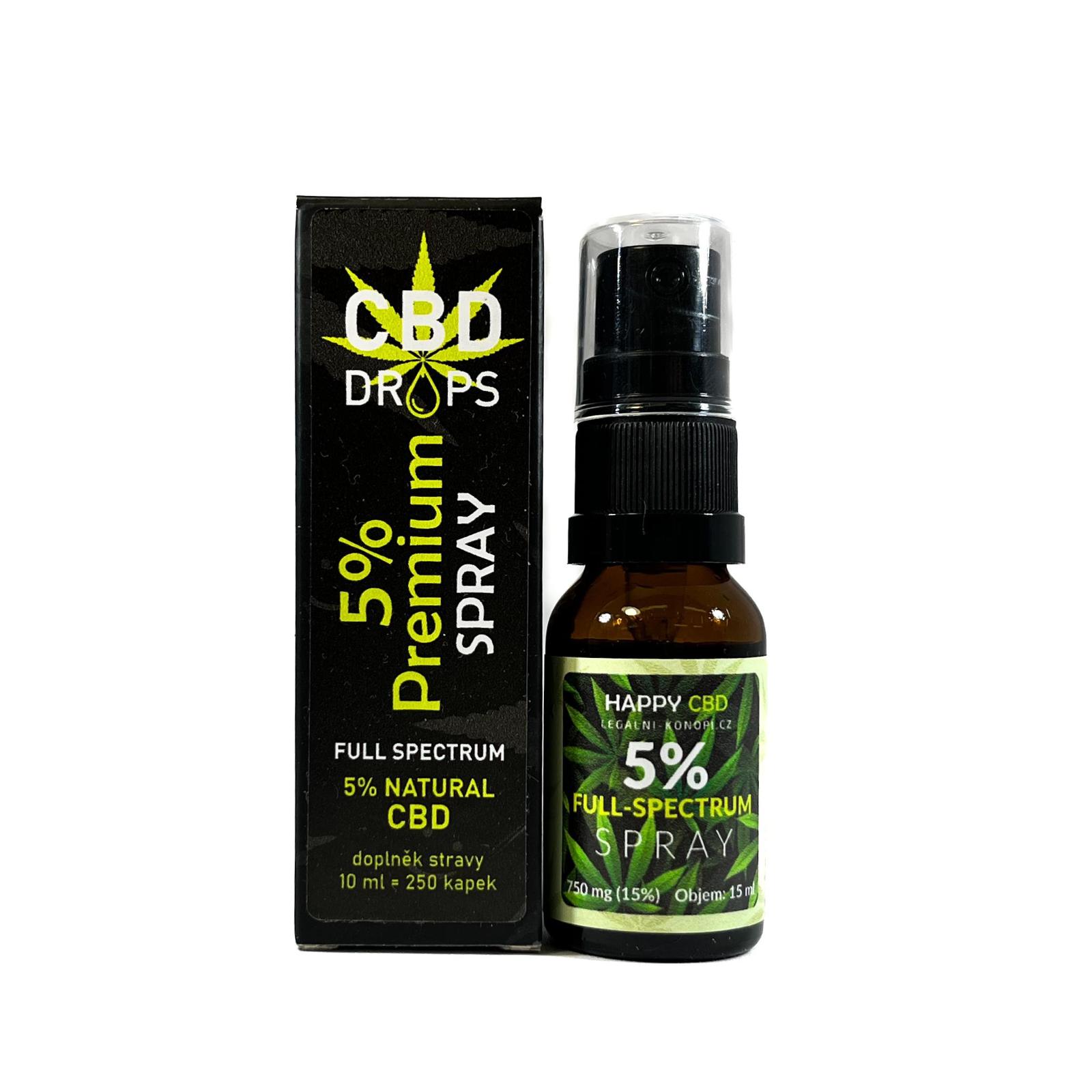 5% CBD Sprej full-spectrum 15ml