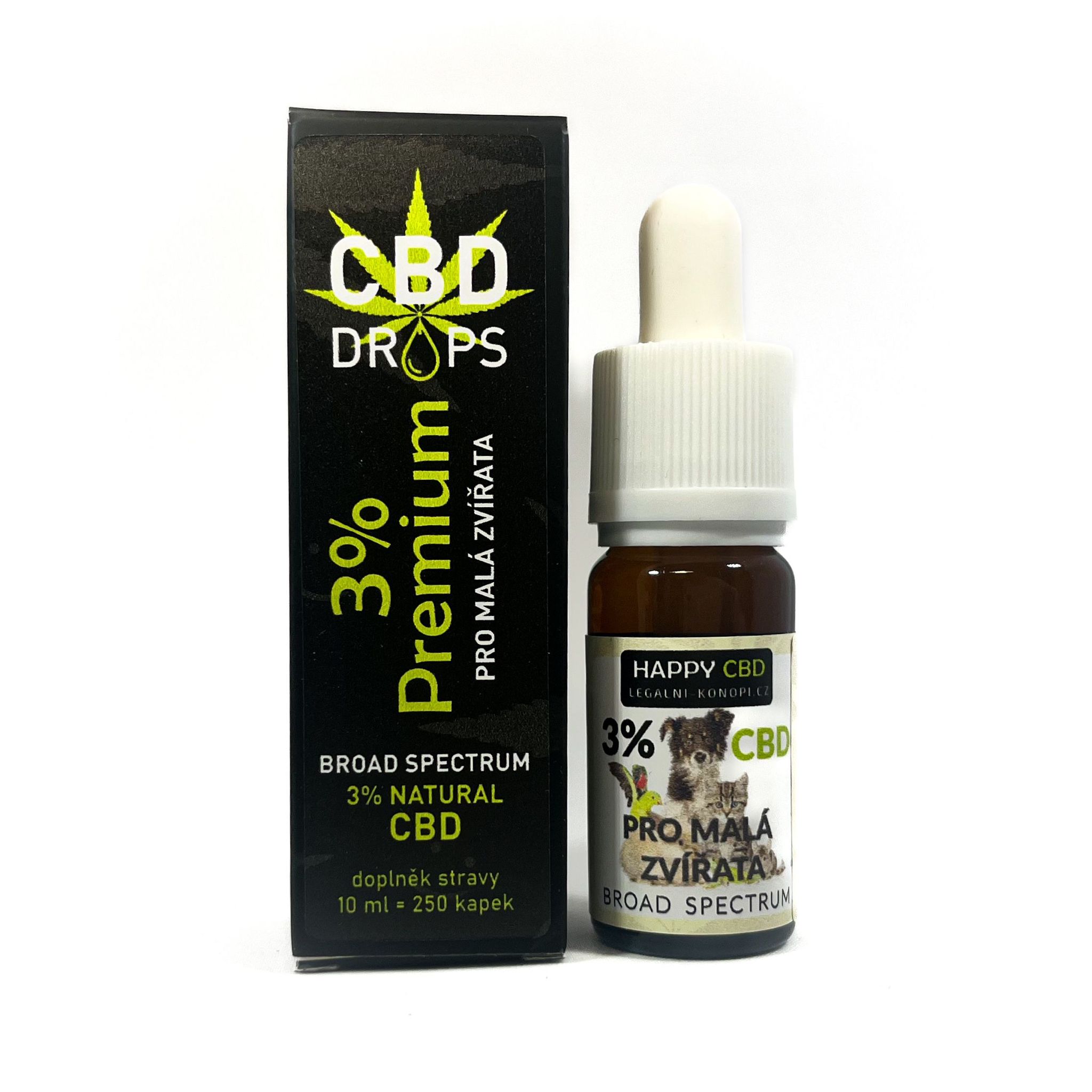 3% CBD broad-spectrum pro malá zvířata