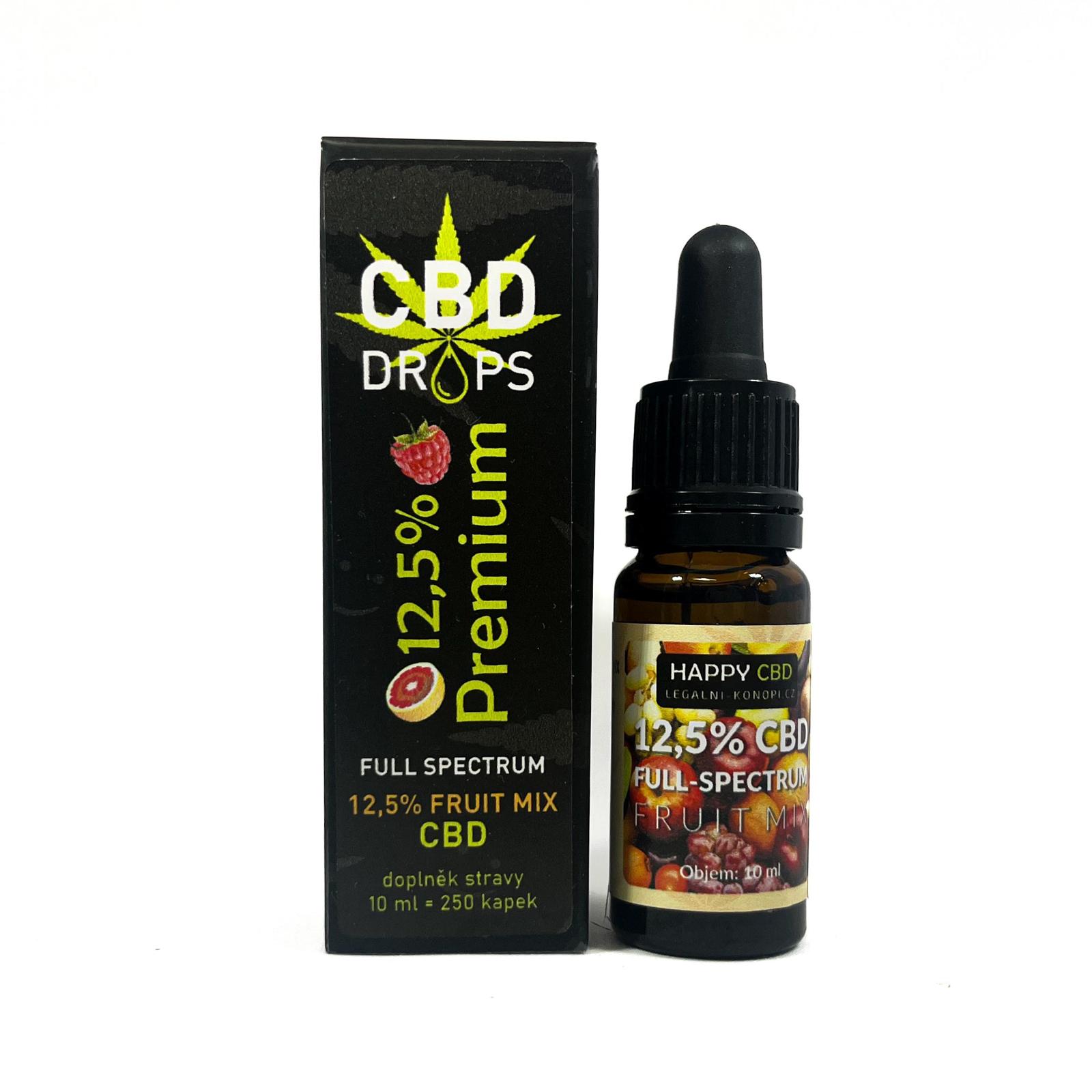 12,5% CBD olej full-spectrum fruit mix