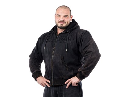 Heavy Zip Hoodie Devils 2.0 Stonewashed Ottomix Fleece (Barva Černá, Velikost 2XL)